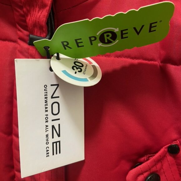 NWT Noize Canadian Womens Red Puffer Coat - Picture 7 of 12
